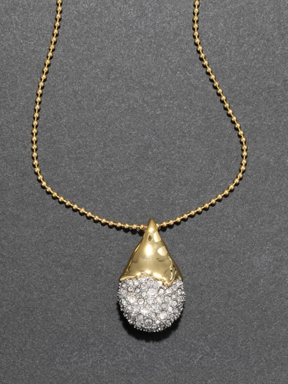 Alexis Bittar Solanales Crystal Pavé Teardrop Necklace (MSRP $245)